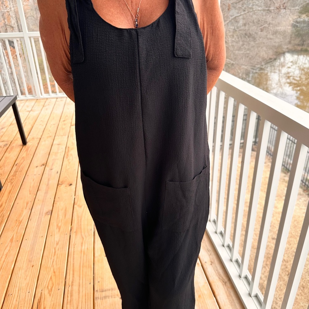 Black Sleeveless Jumpsuit